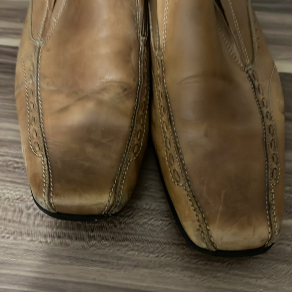 Men's Brown Leather Slip-On Shoes - Picture 9 of 12